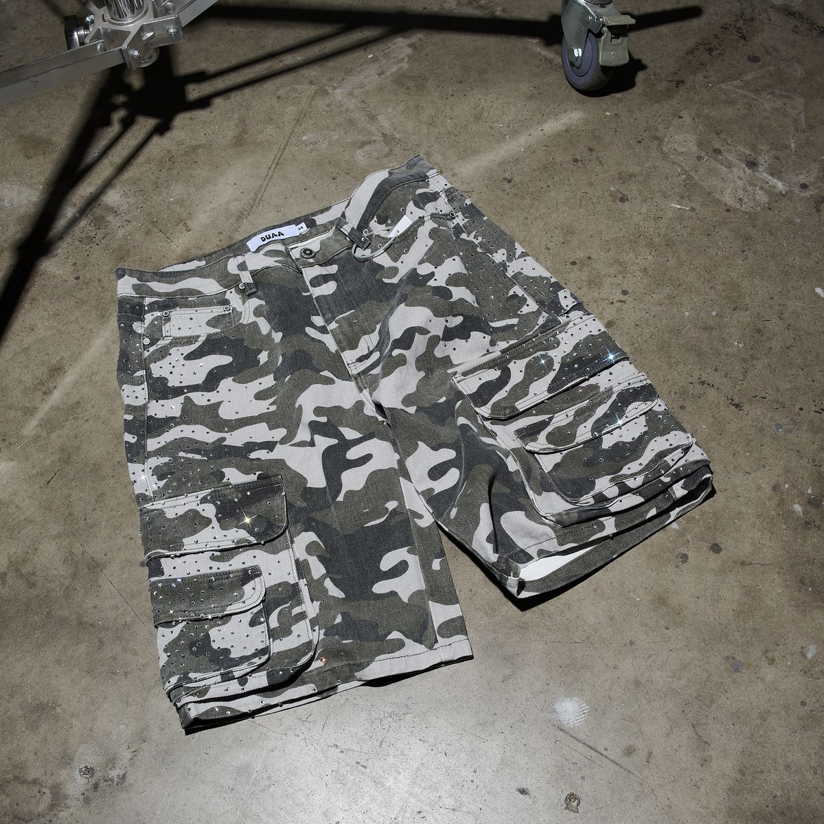Forward Camo Cargo Shorts - Grey