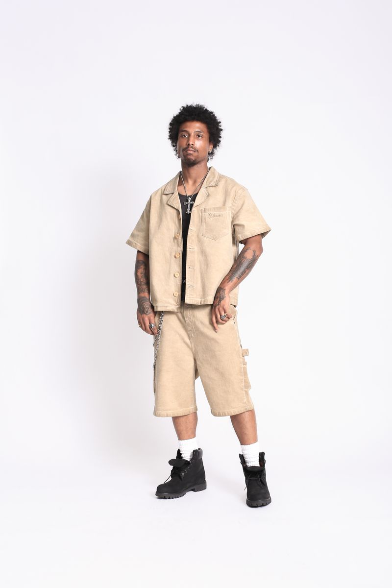 Script Vintage Washed Jort - Washed Sand