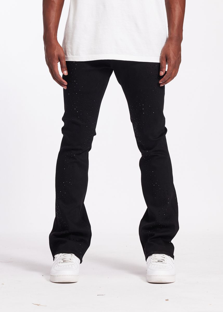 Wiz Flare Jeans - Ice Black
