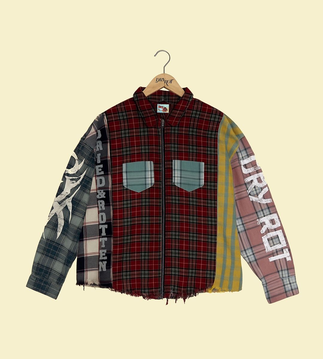 Dry Rot Pieces Zip Flannel
