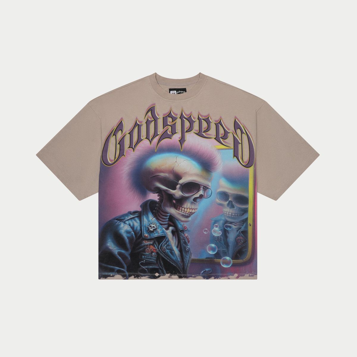 Man In The Mirror T-Shirt Stone Grey