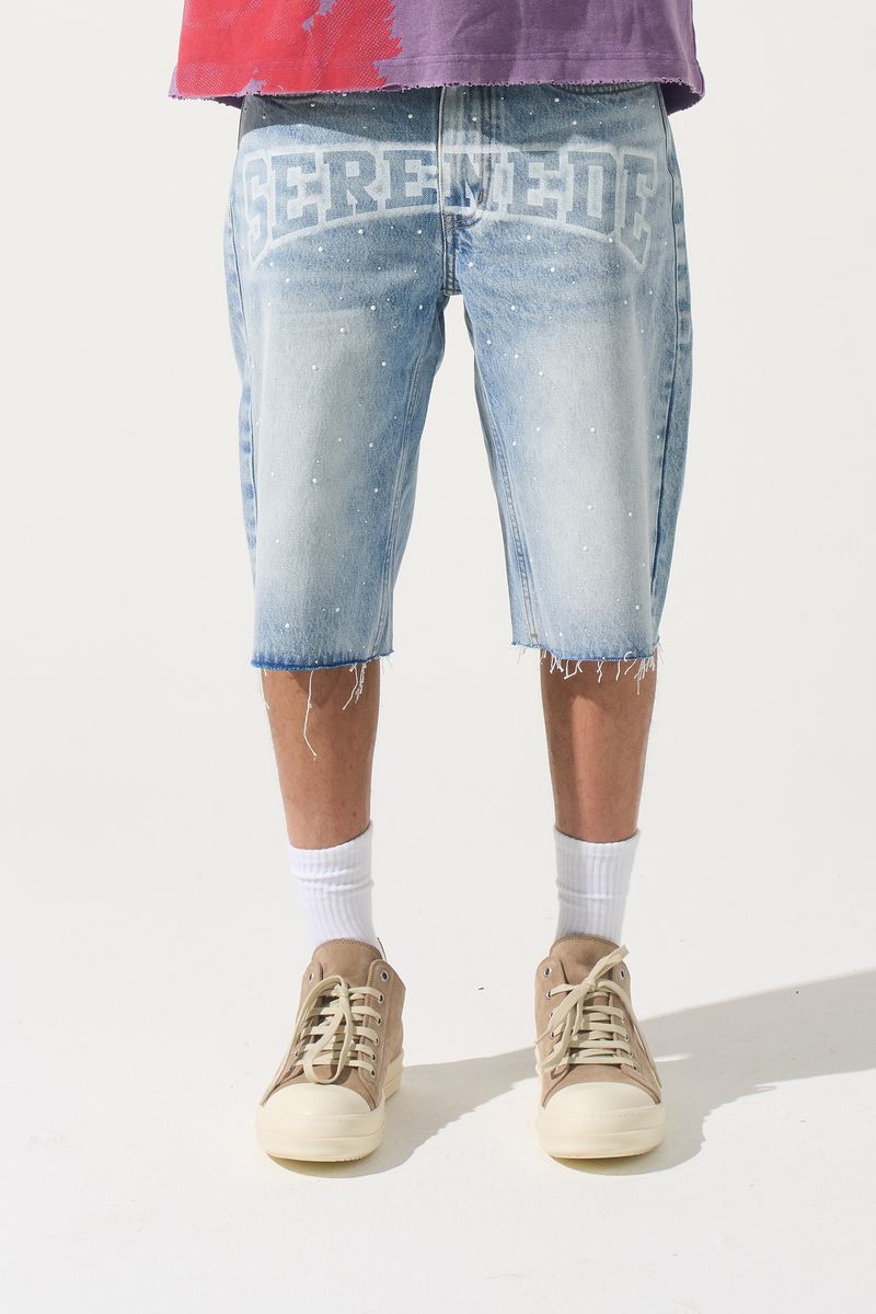 Dynasty Denim Shorts - Light Blue