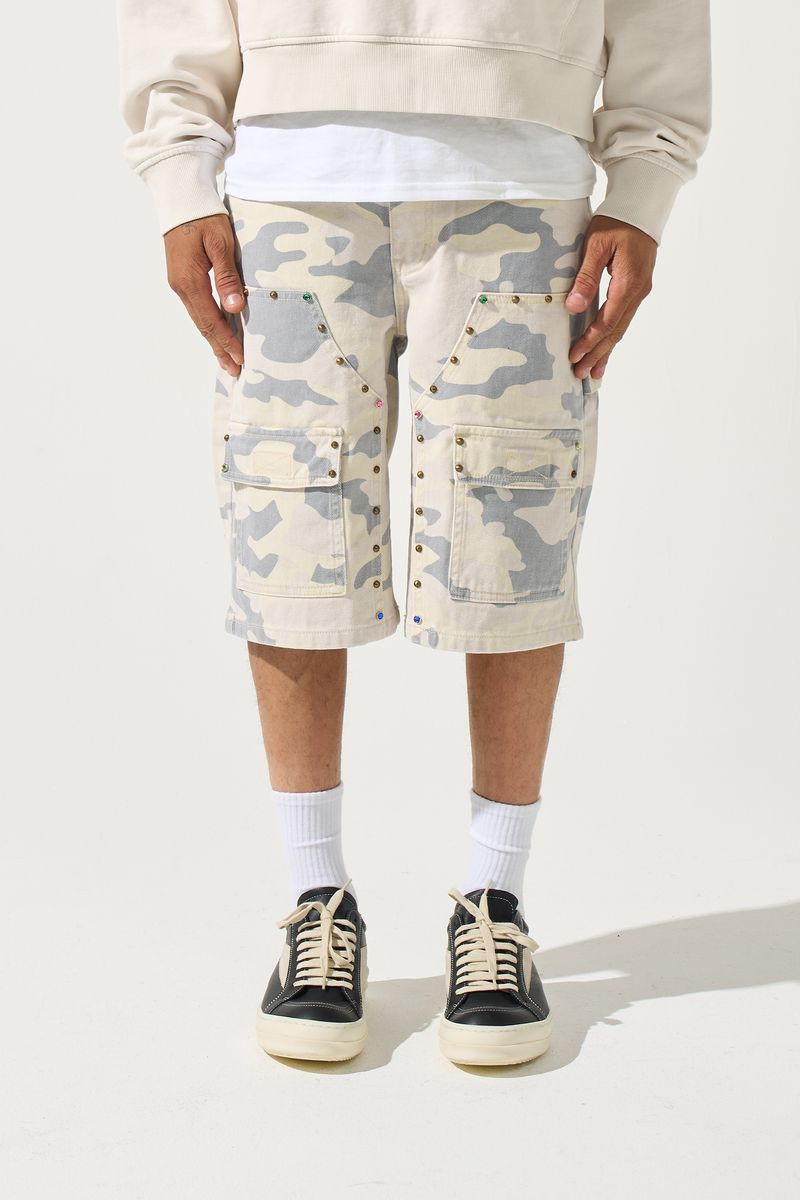 Monarch Denim Shorts - Light Camo