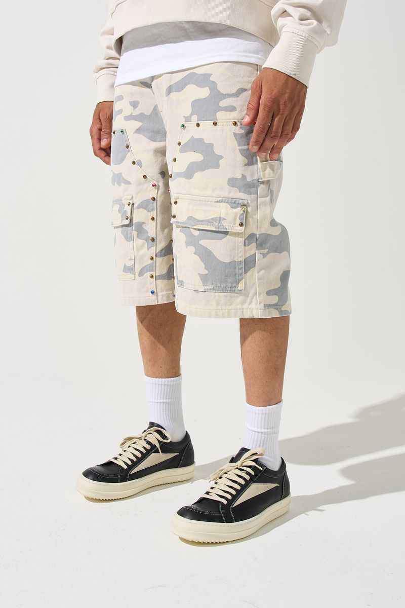 Monarch Denim Shorts - Light Camo