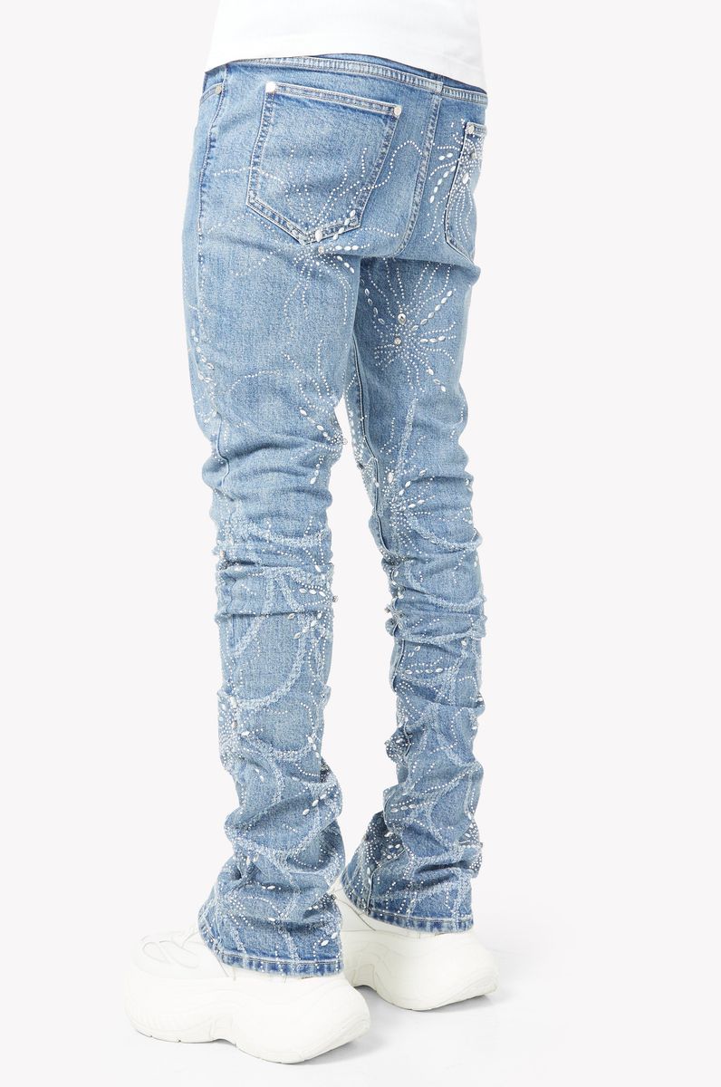 Steel Blue Spider Denim