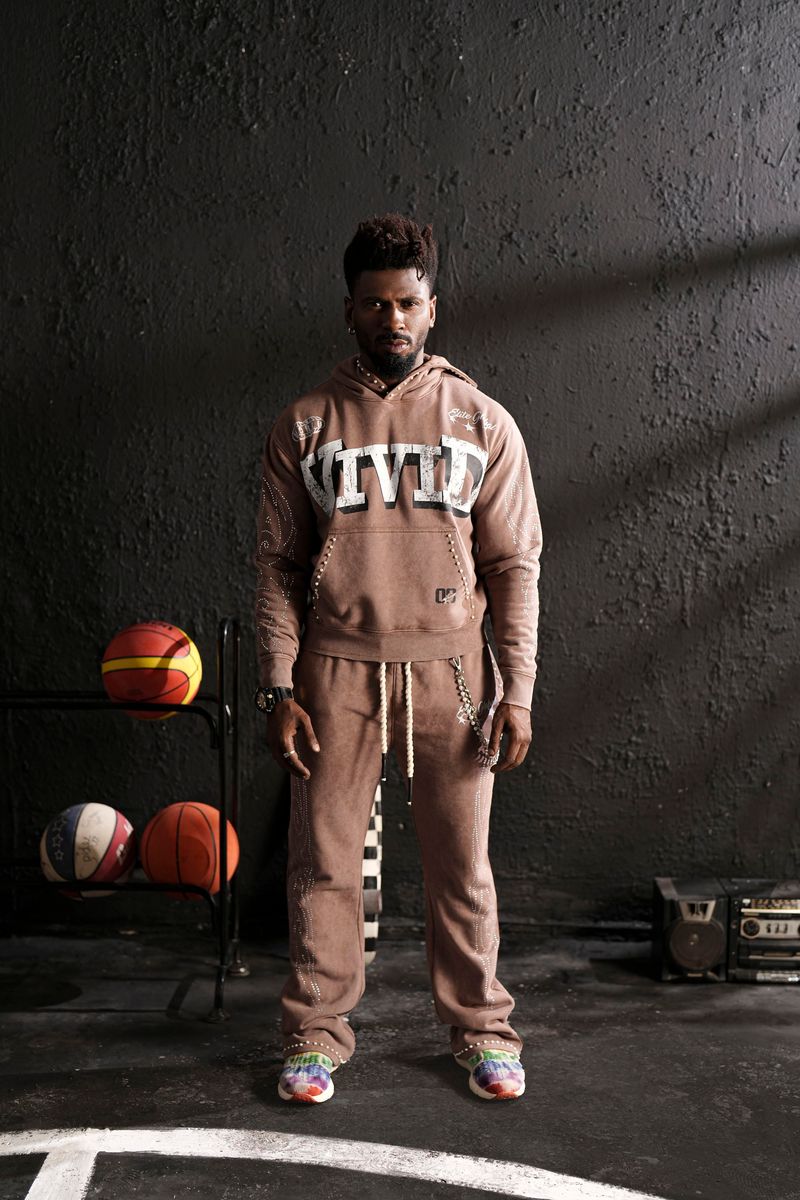 Vivid Premium Heavy GSM Men's Track Set - Brown