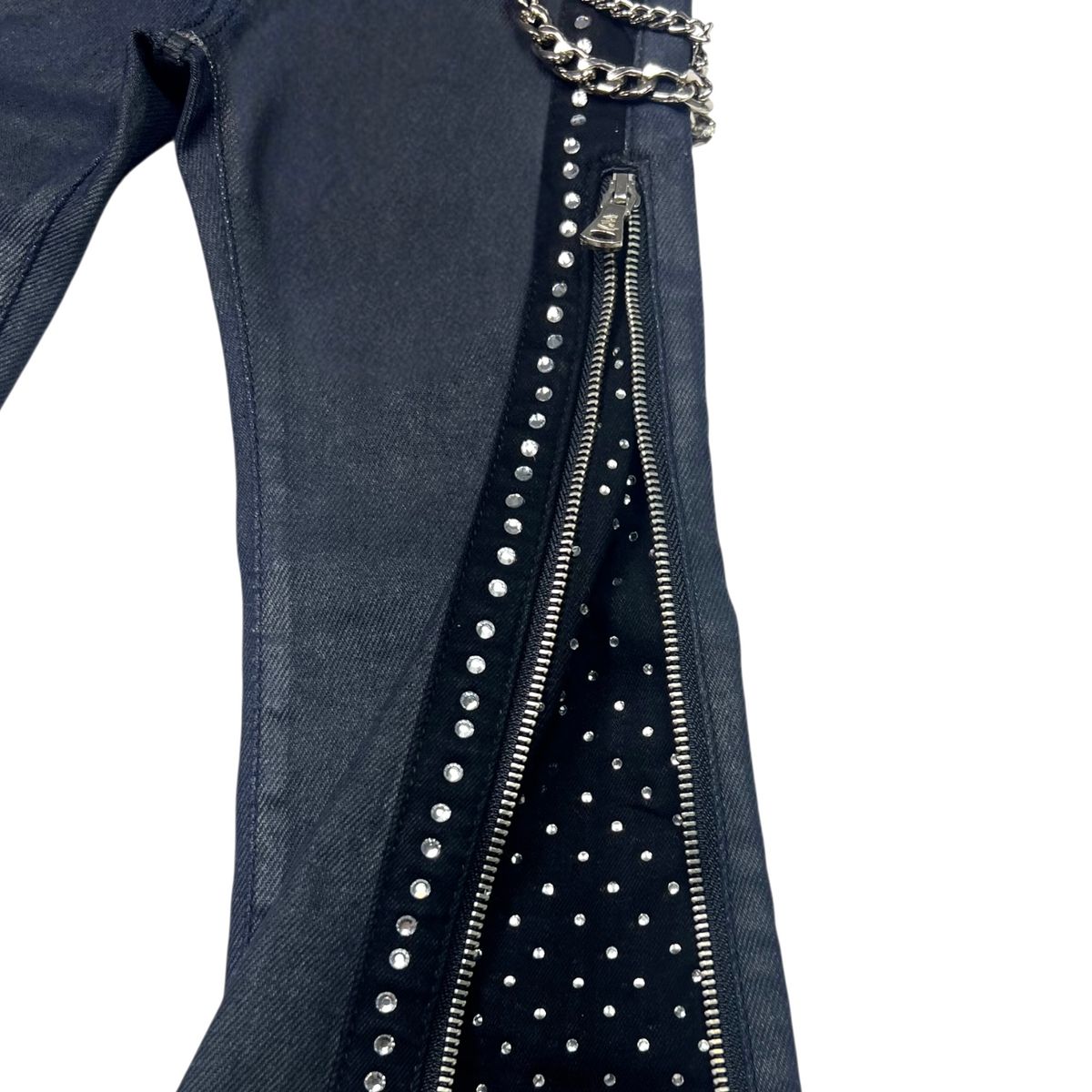 KS Saints Washed Rhinestone + Pearls Hoodie & KS WAX Secret Stone Zipper Kids Jeans