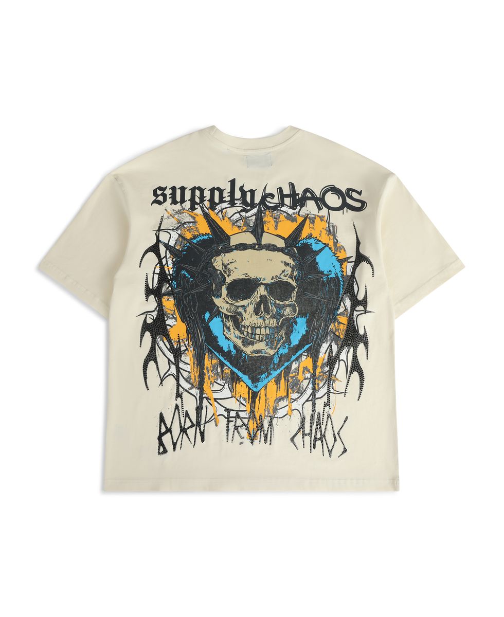 Chaos T-Shirt - Cream / Blue