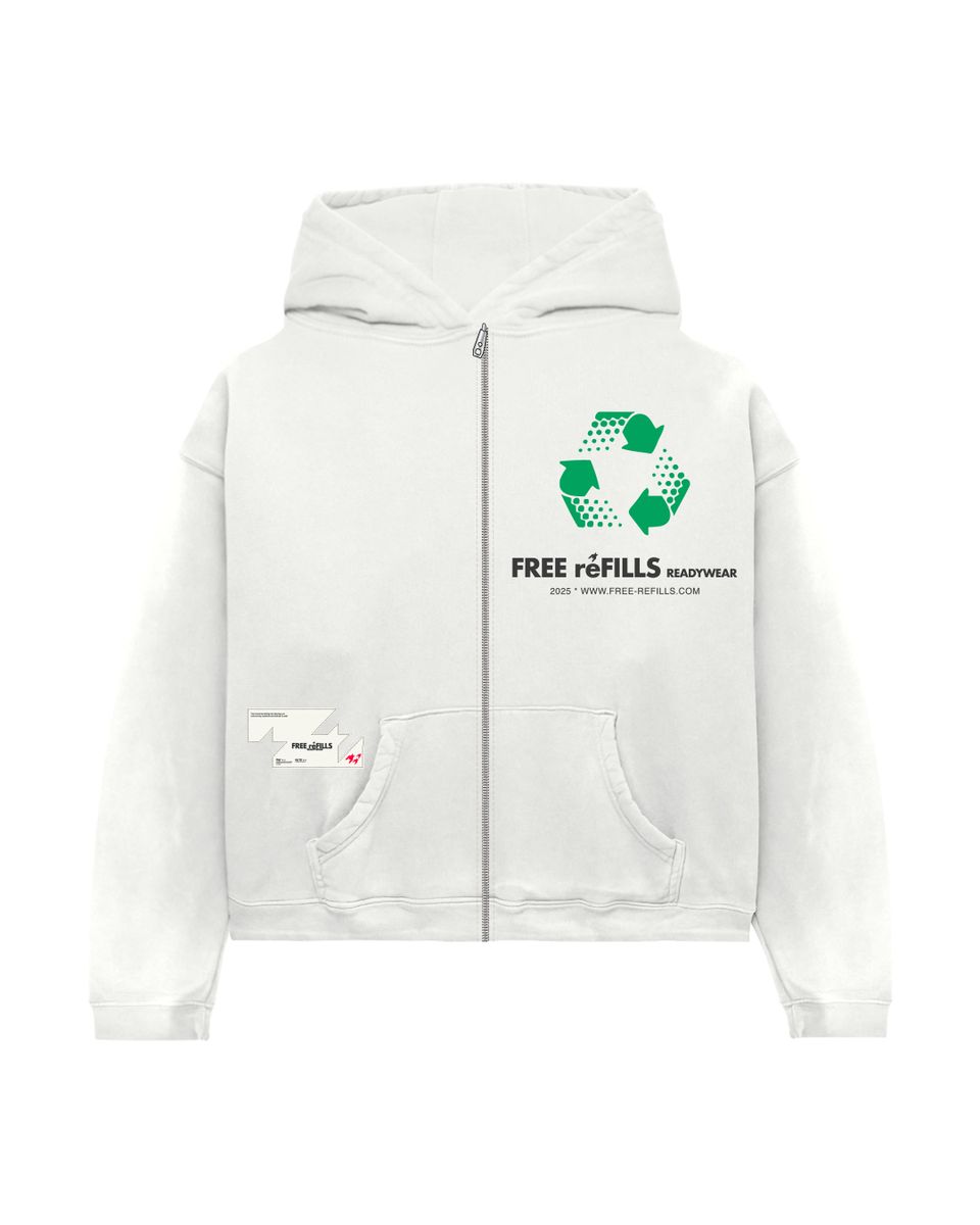 FRR Zip Up Hoodie - White