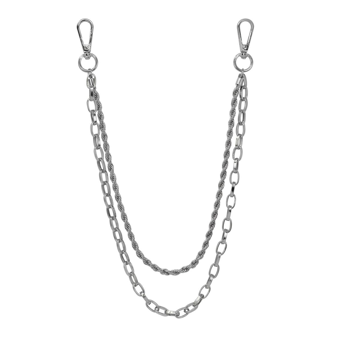 Double Pant Chain BKC-216 Silver