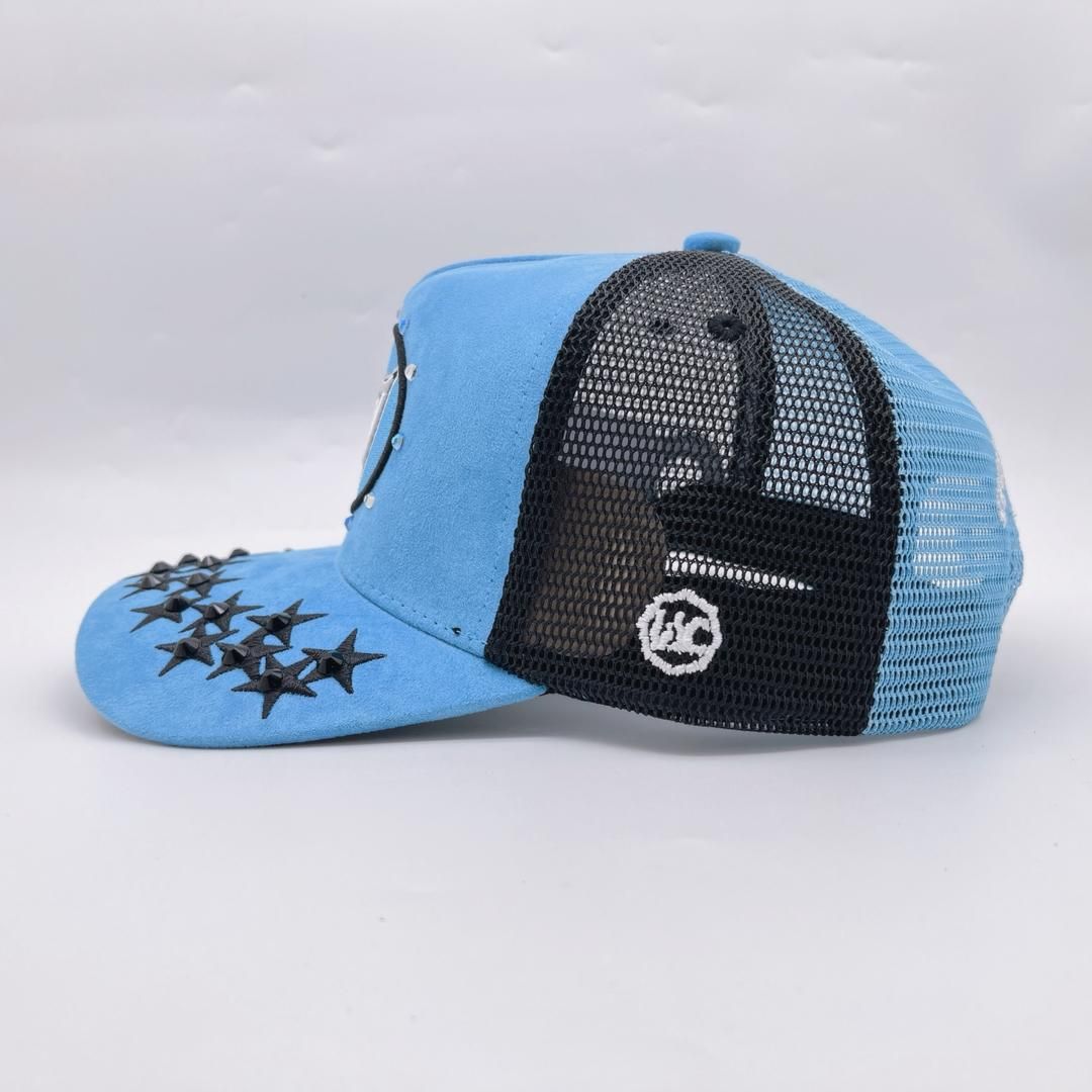 Diamond 777 Suede Trucker Hat - Blue