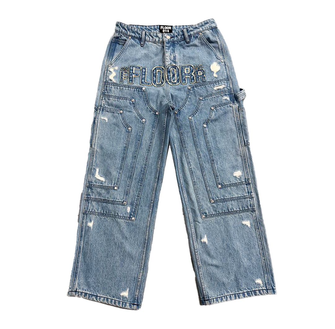Floor 914 Triple Knee Denim - Light Blue