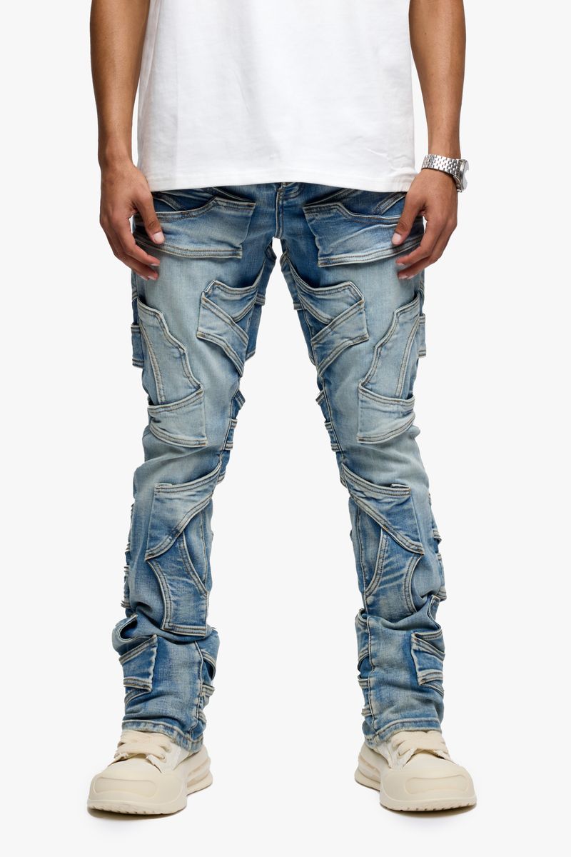 Pumped Stacked Denim - Light Blue Wash
