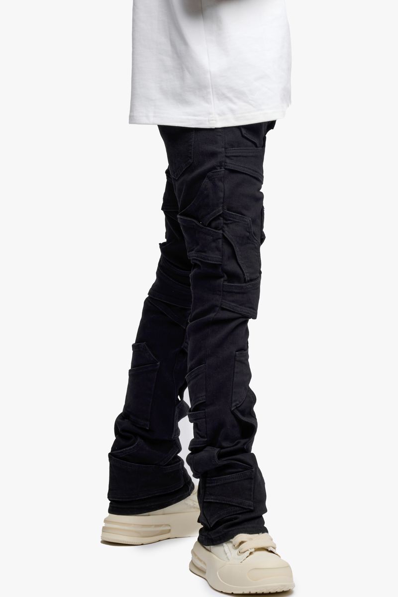 Pumped Stacked Denim - Black