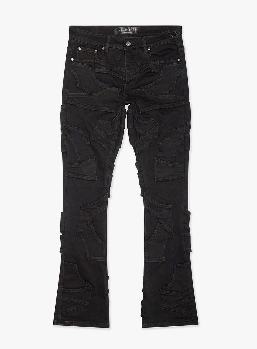 Pumped Stacked Denim - Black