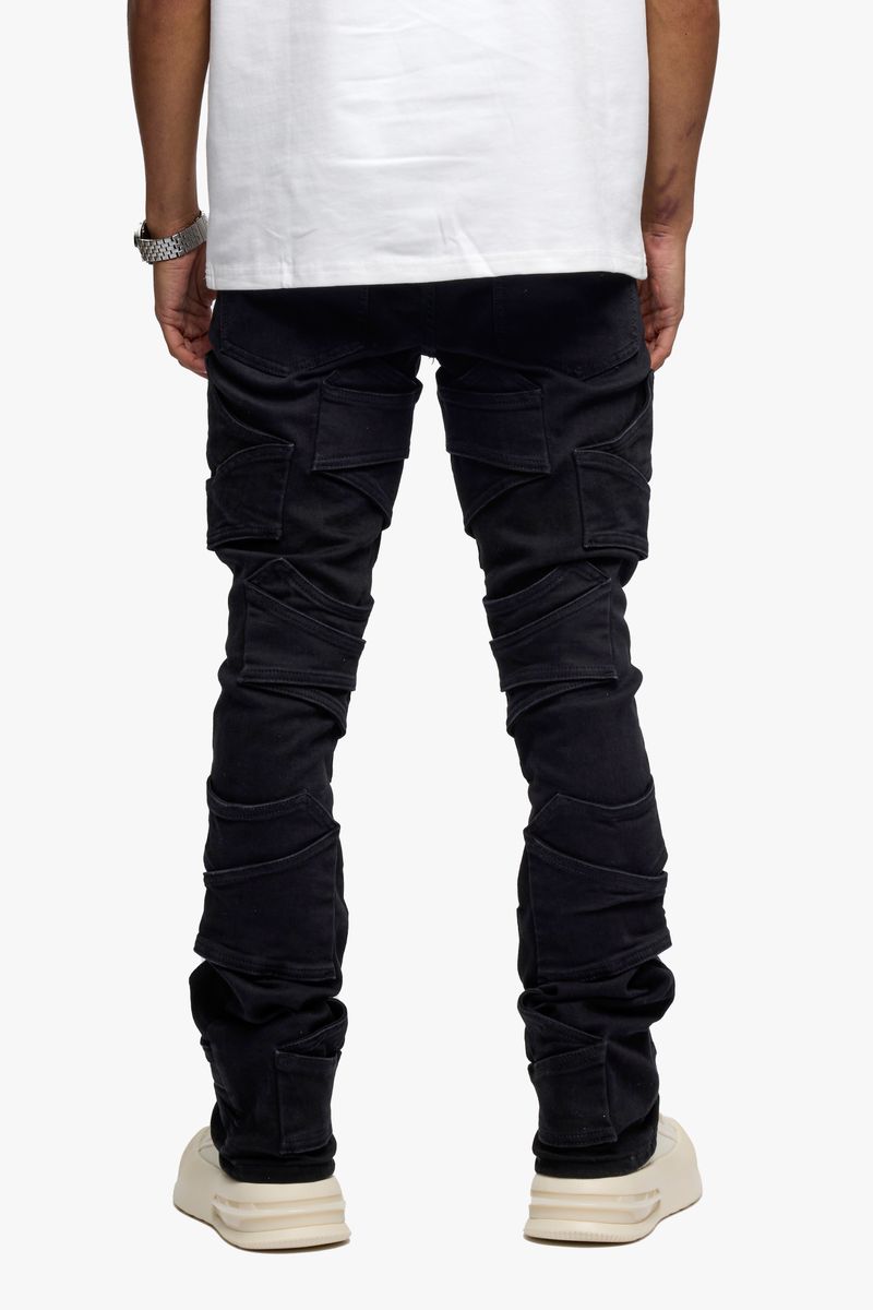 Pumped Stacked Denim - Black