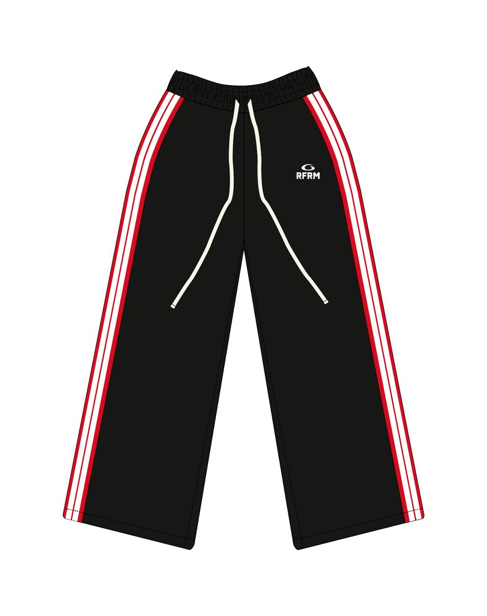 Color Block Sweatsuit - Black / Red