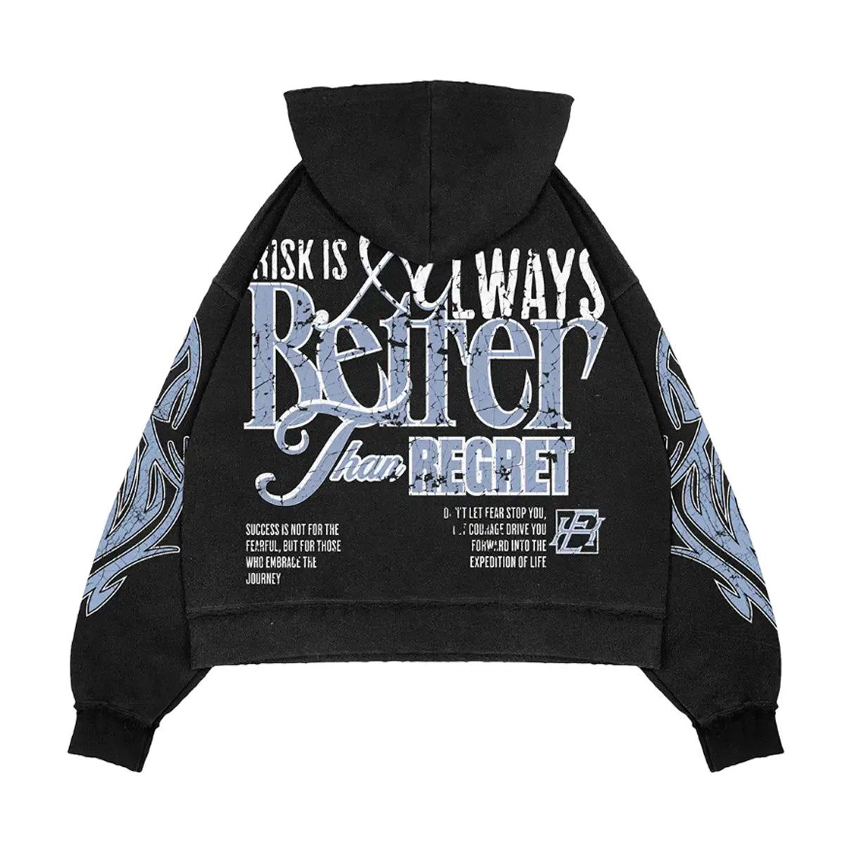Unkown Horizons Hoodie - Black Washed