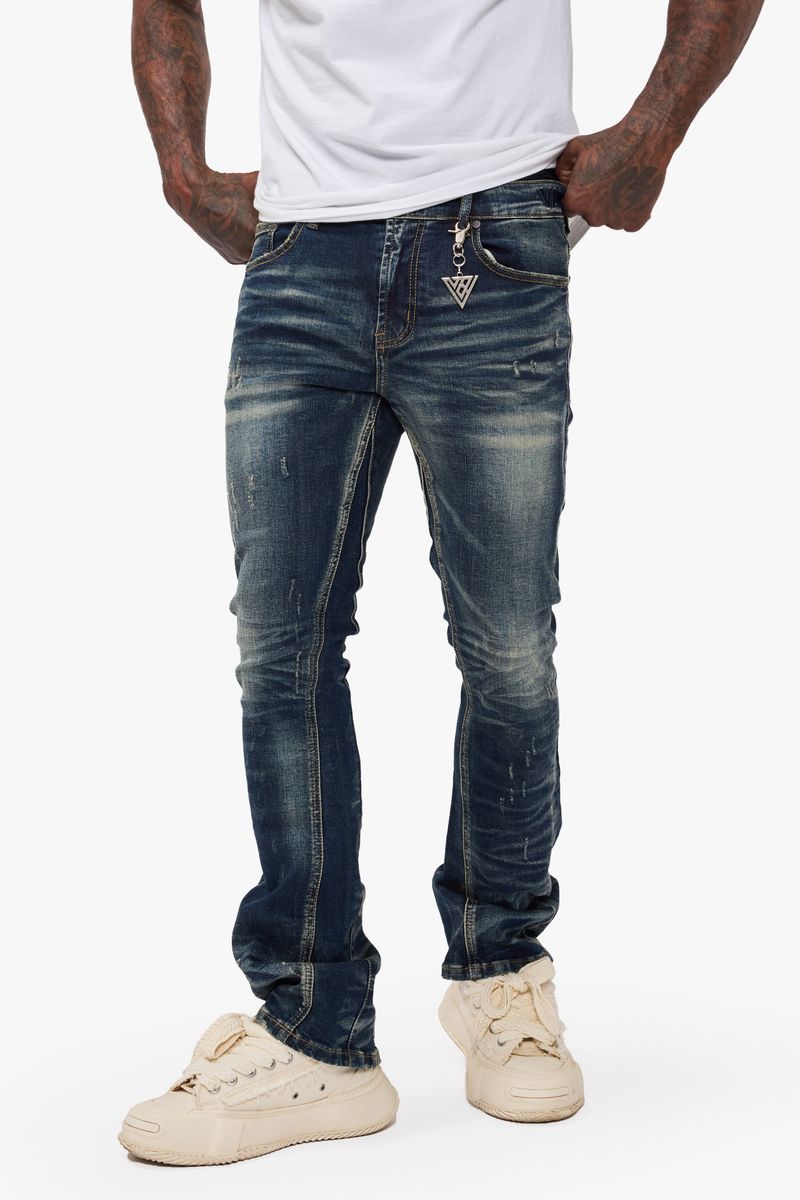 Absorb Stacked Denim - Dark Blue