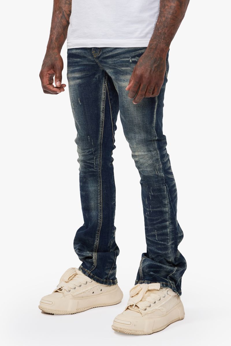 Absorb Stacked Denim - Dark Blue
