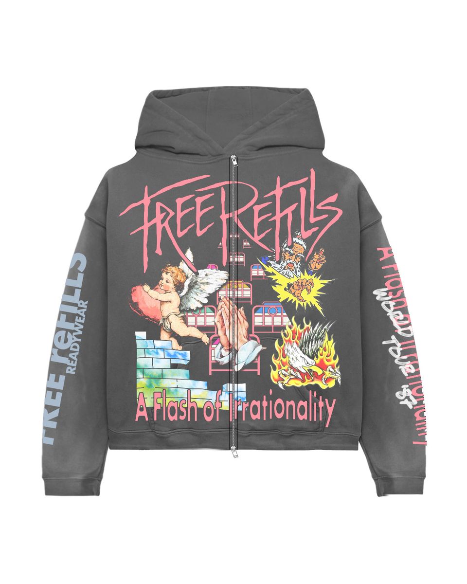 Floyd Zip Up Hoodie - Vintage Grey