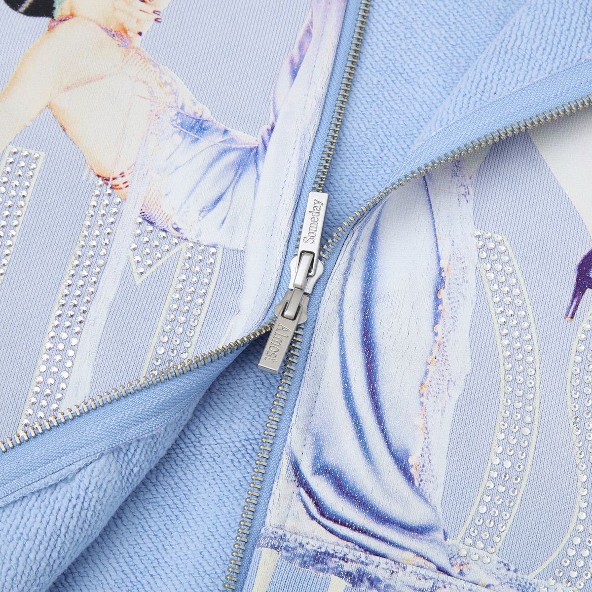 Highclass Zip Up Hoodie - Sun Fade Blue