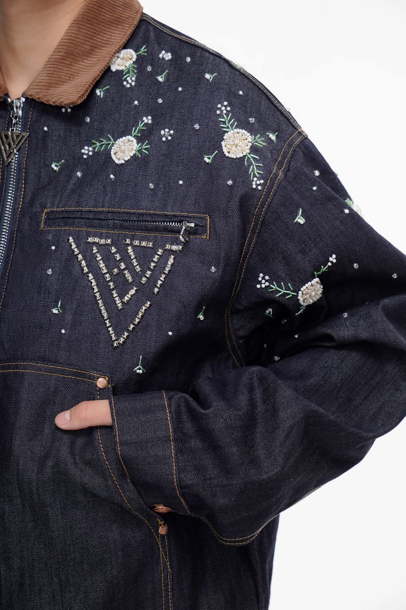 Charm Denim Jacket - Denim Blue