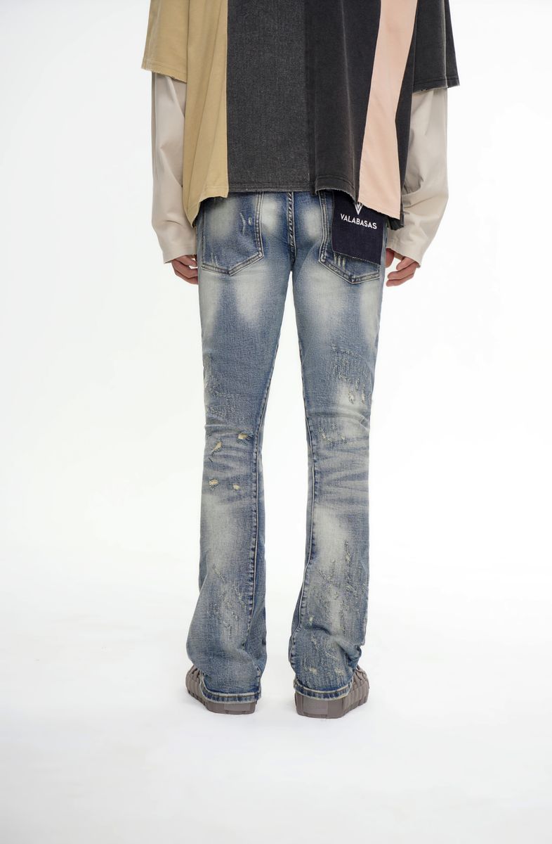 Bald Stacked Jeans - Vintage Blue