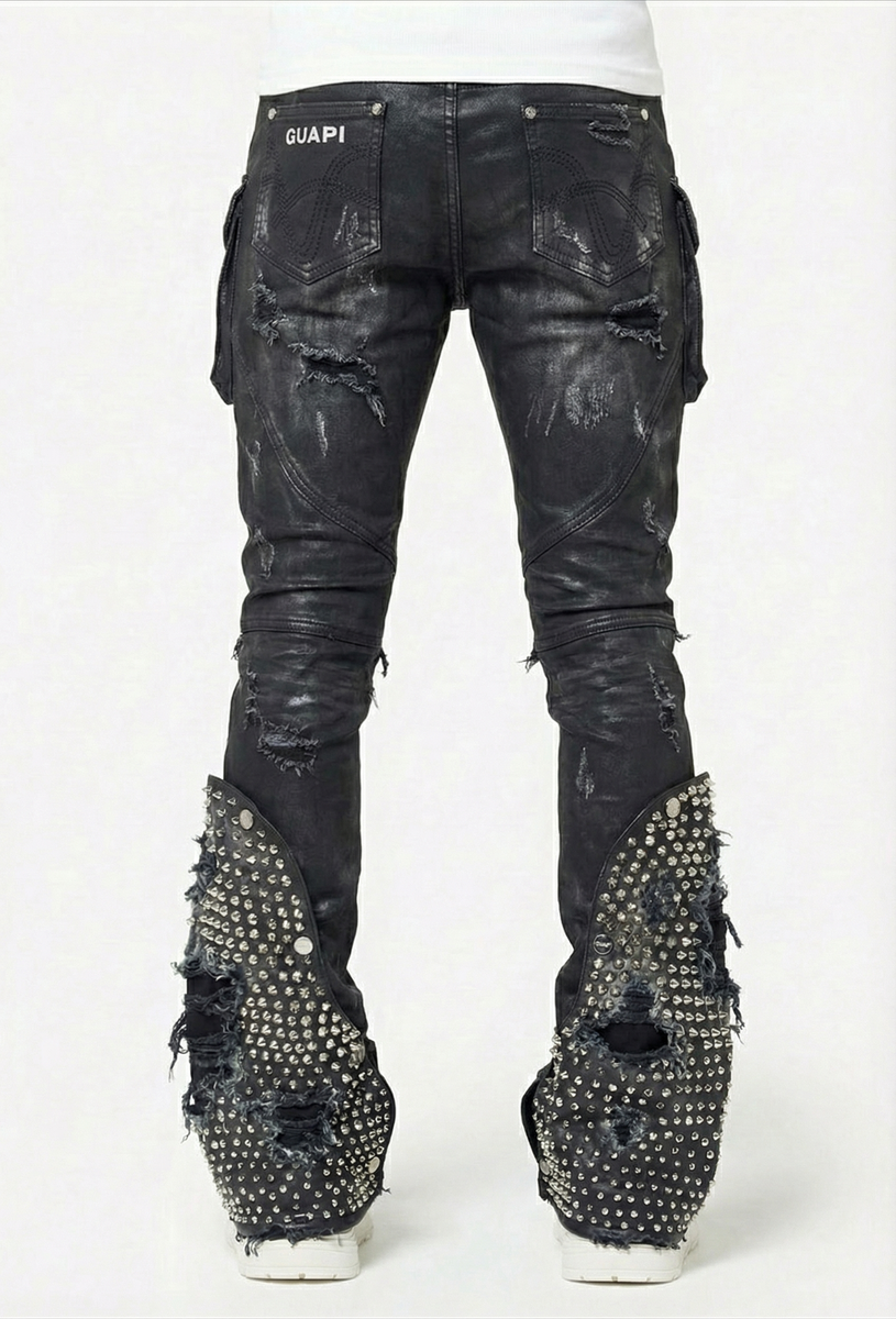 Coffin Arc Waxed Denim - Black