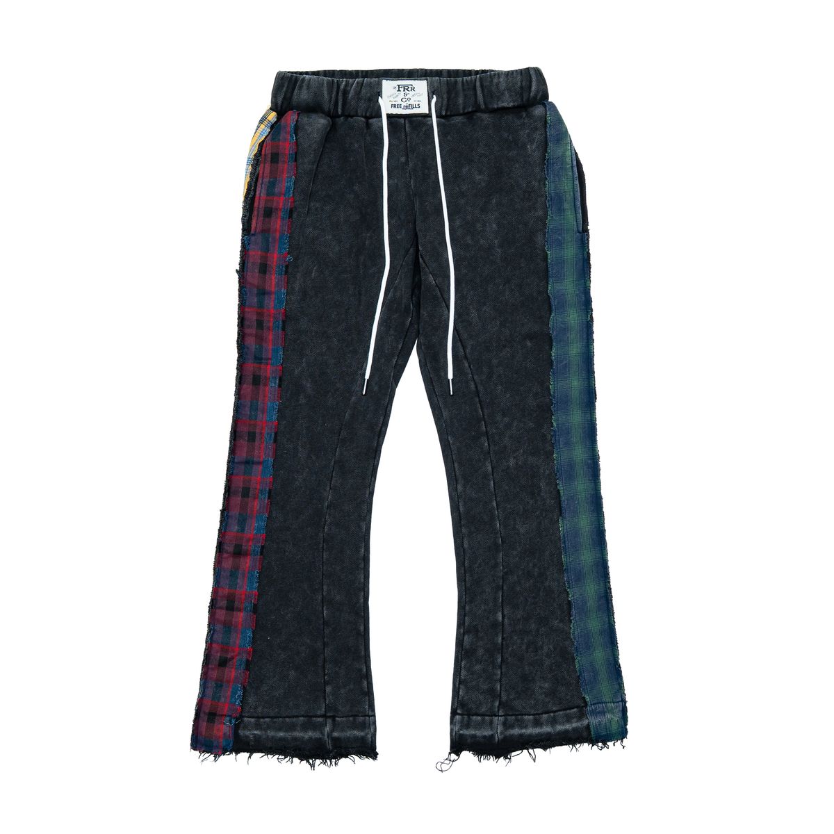 Multi Flannel Flare Sweatpants