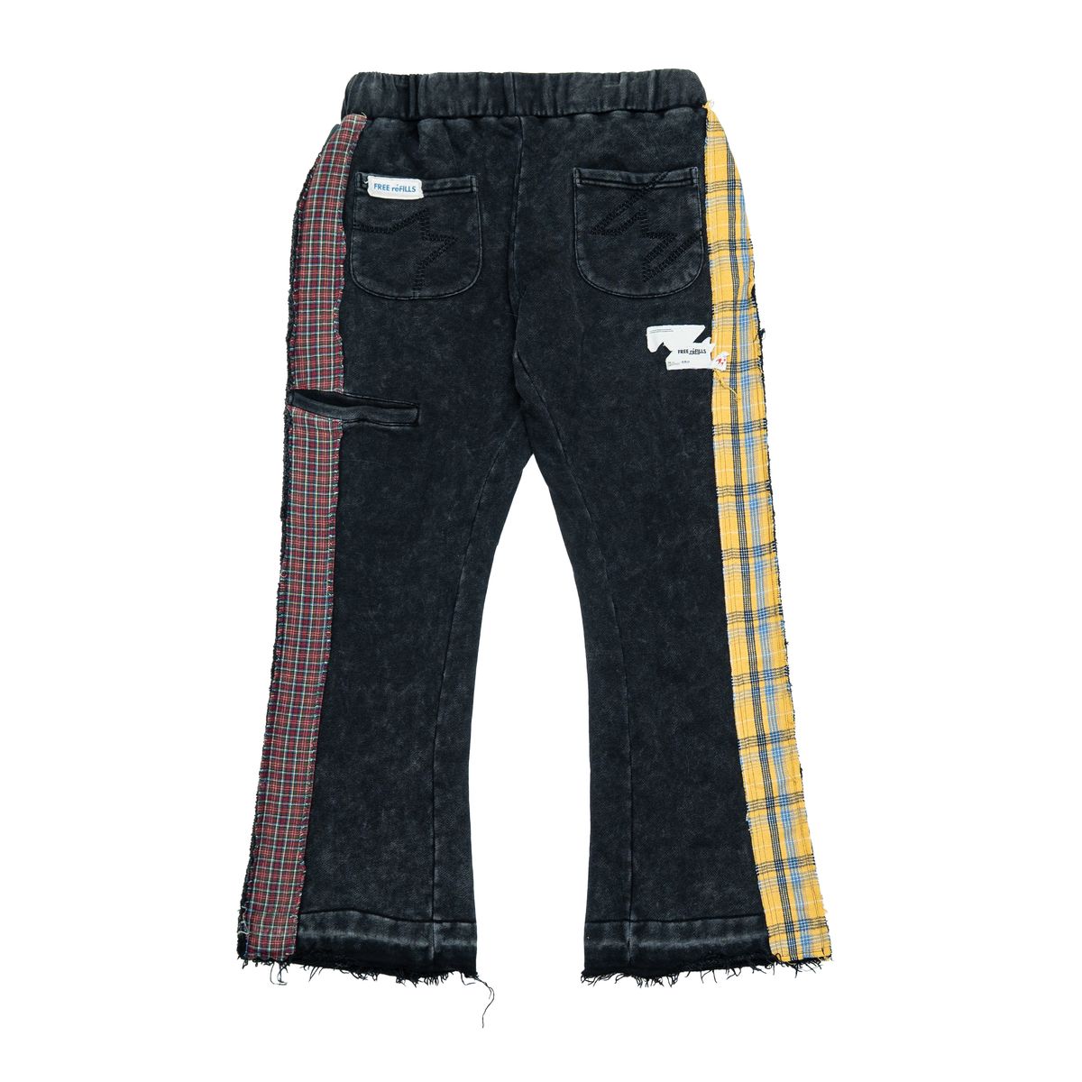 Multi Flannel Flare Sweatpants