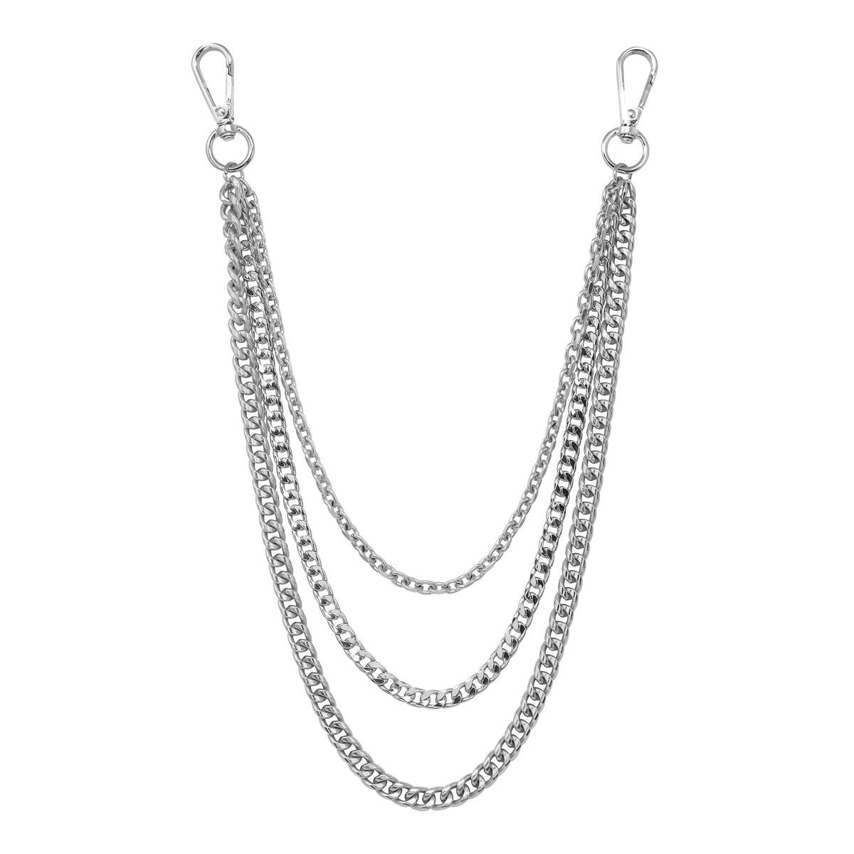 Triple Pant Chain 24" Silver