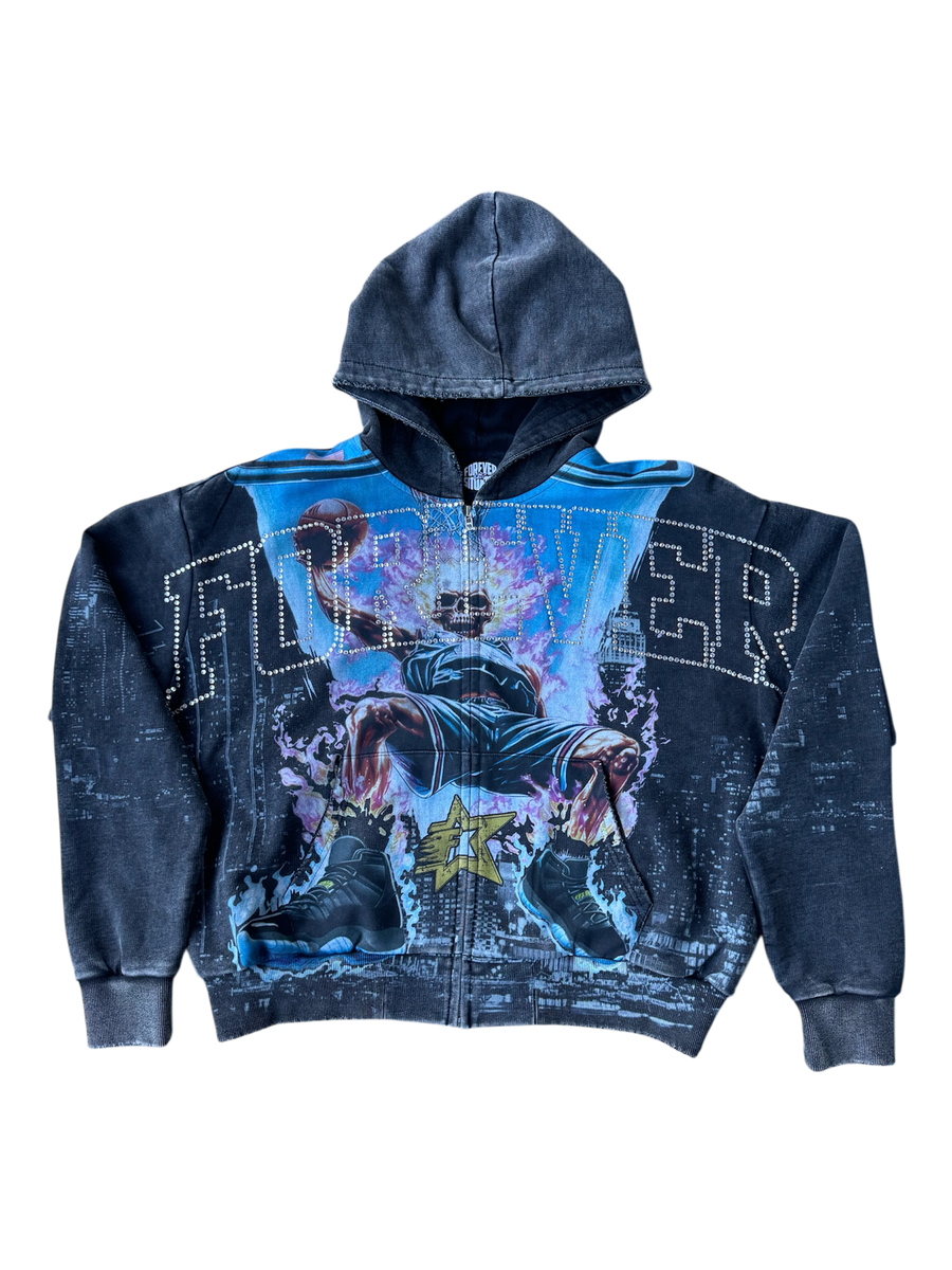 Gamma Forever Zip Up Hoodie - Black