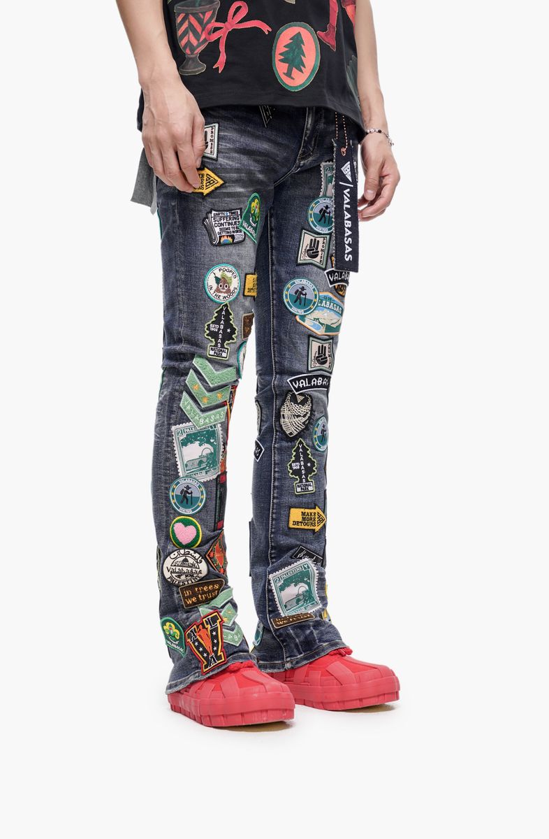 Axis Stacked Denim - Blue Wash