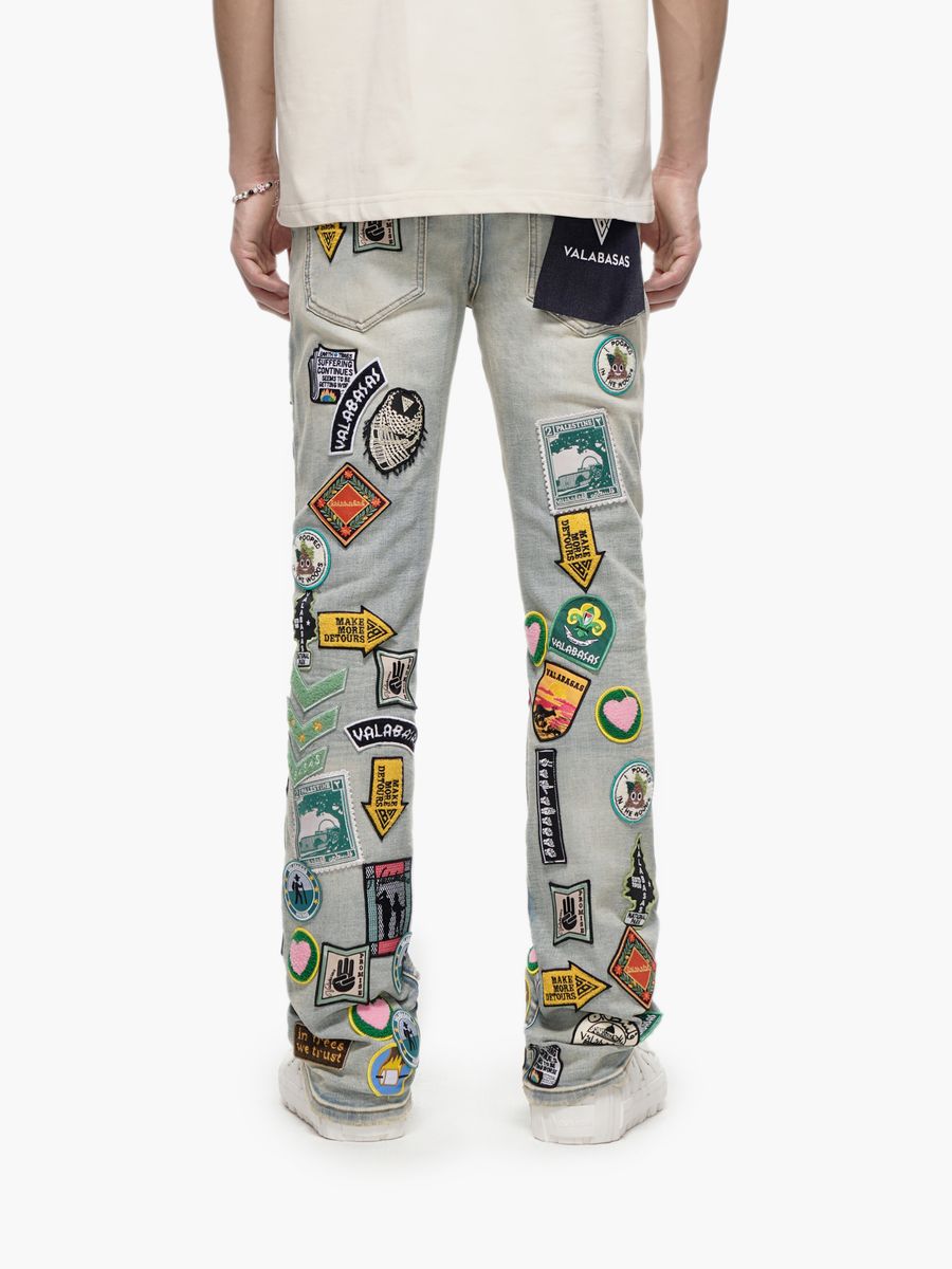 Axis Stacked Denim - Light Blue