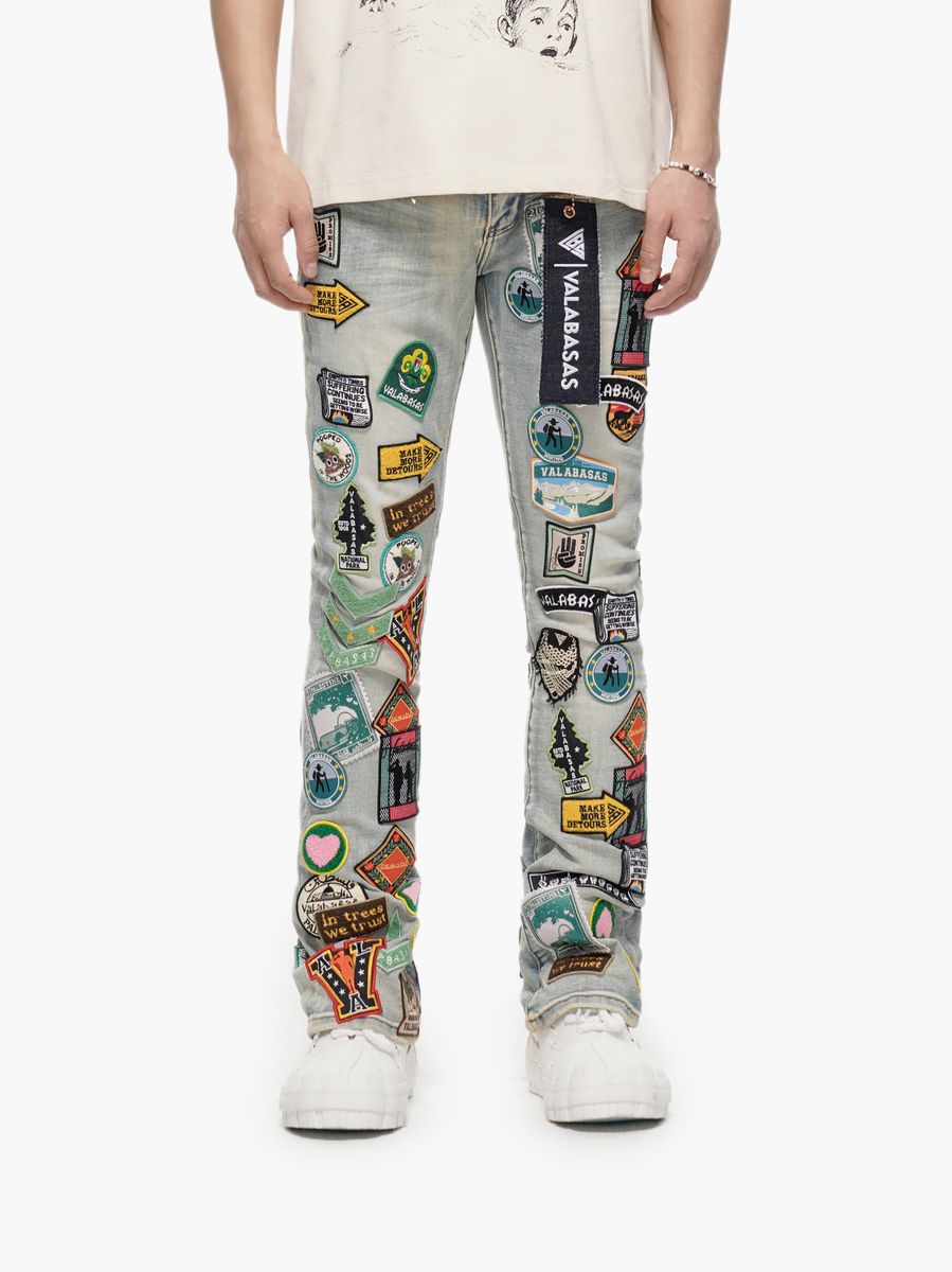 Axis Stacked Denim - Light Blue