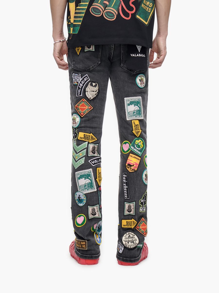 Axis Stacked Denim - Black / Grey Wash