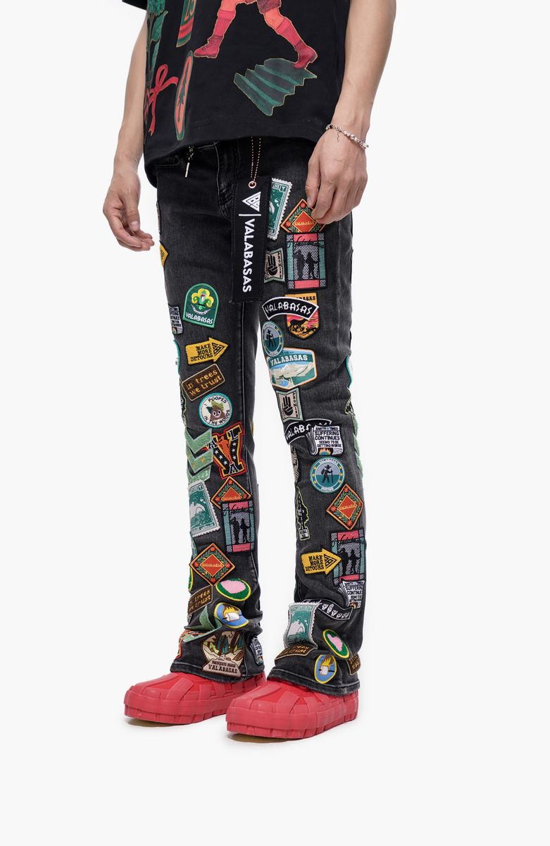 Axis Stacked Denim - Black / Grey Wash