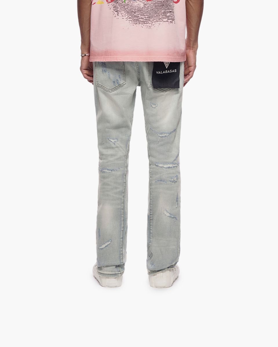 Trance Stacked Jeans - Light Blue