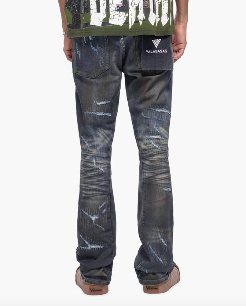 Fugitive Stacked Jeans - Dirty Blue
