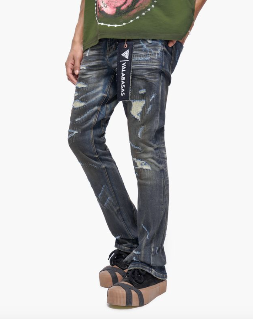 Fugitive Stacked Jeans - Dirty Blue
