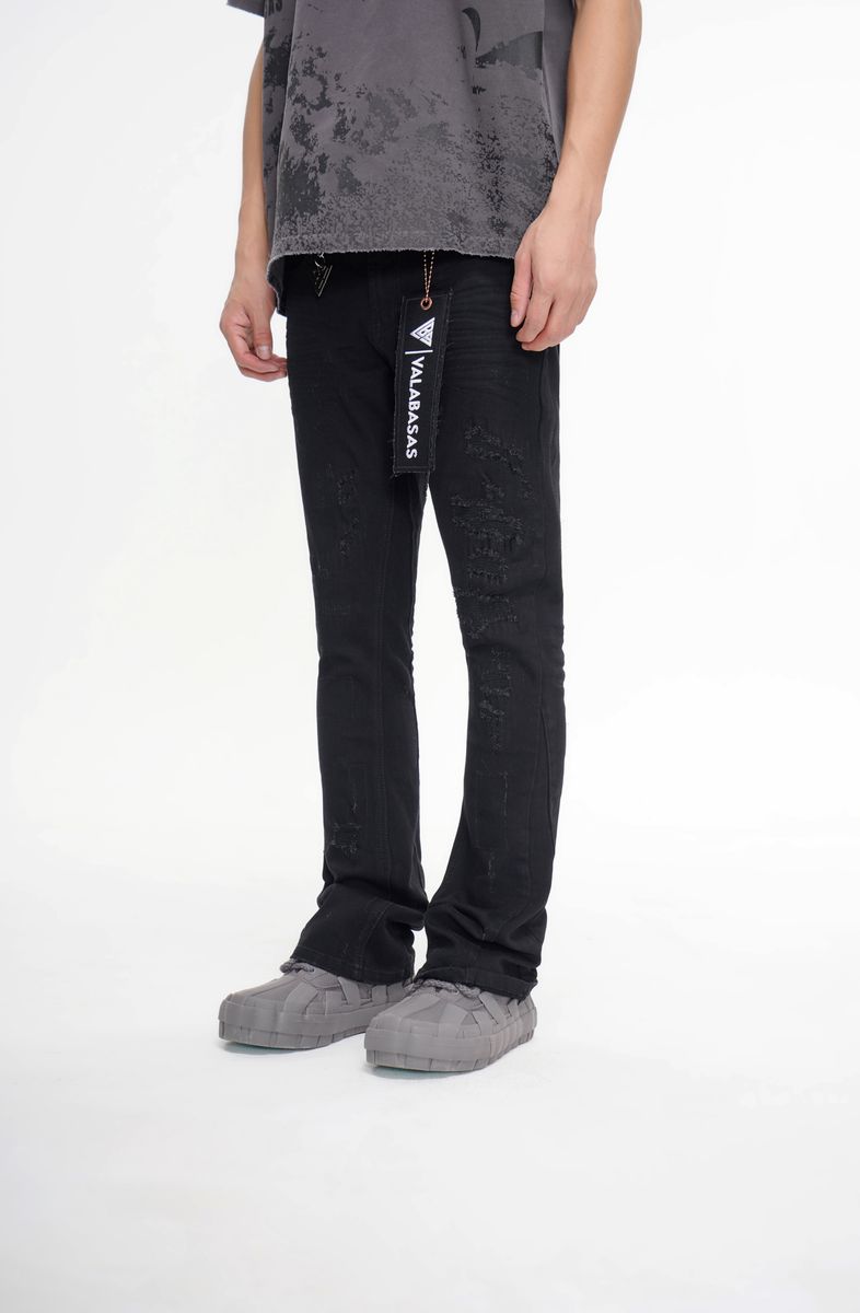 Static Stacked Denim - Black