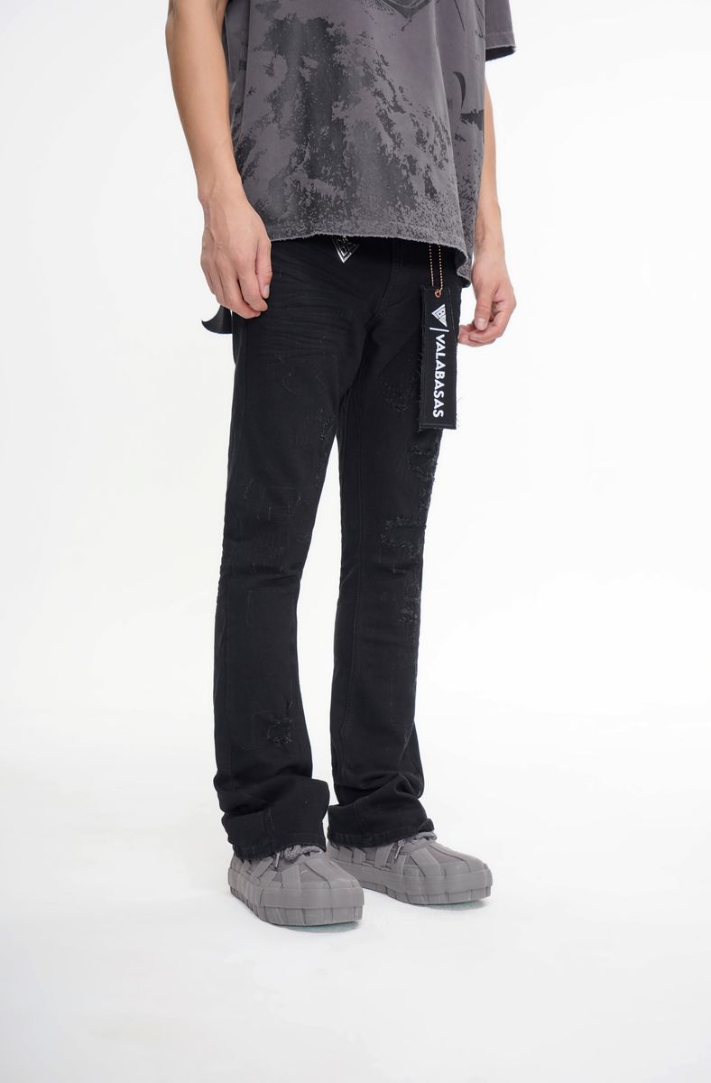 Static Stacked Denim - Black
