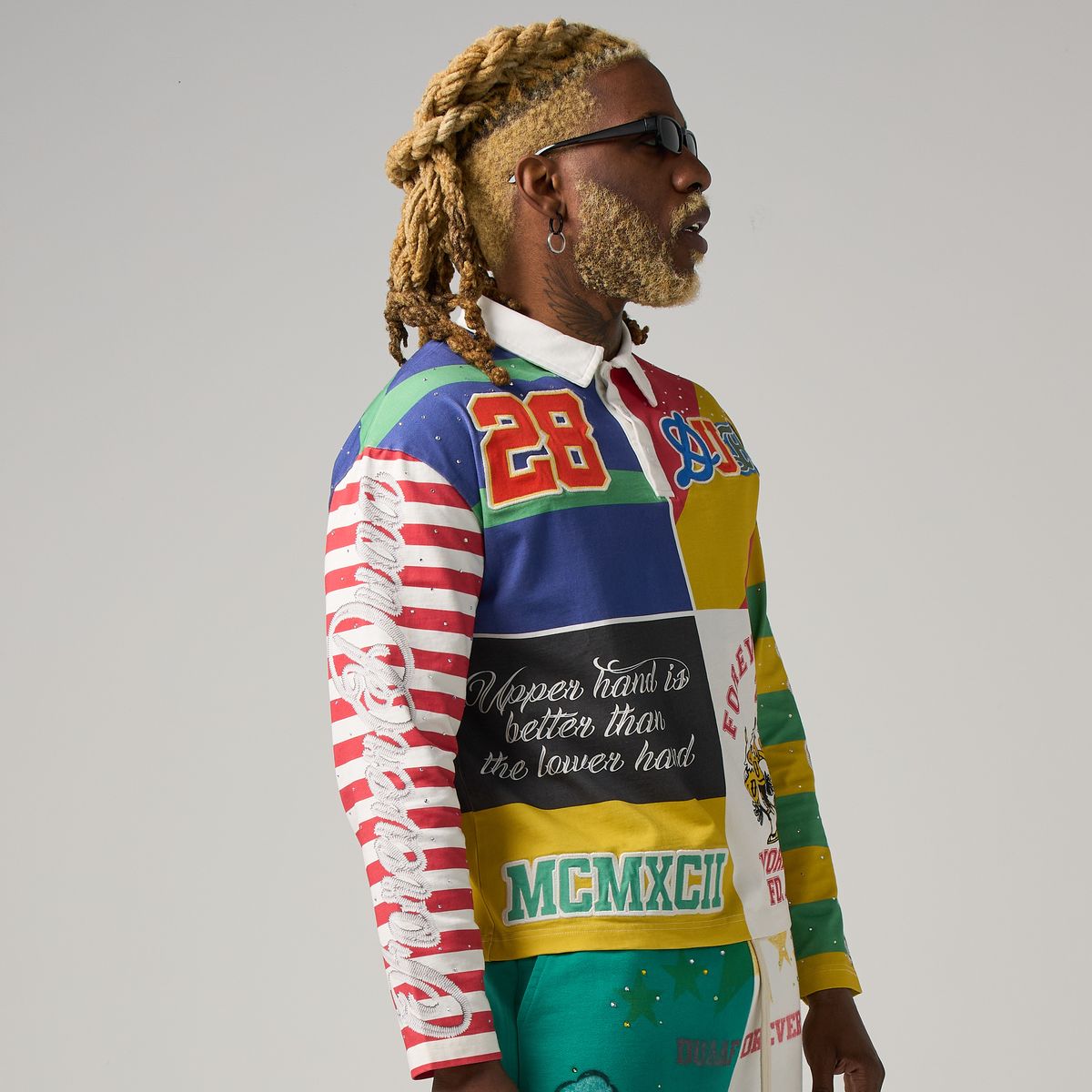 Game Long Sleeve Polo - Blue / Yellow