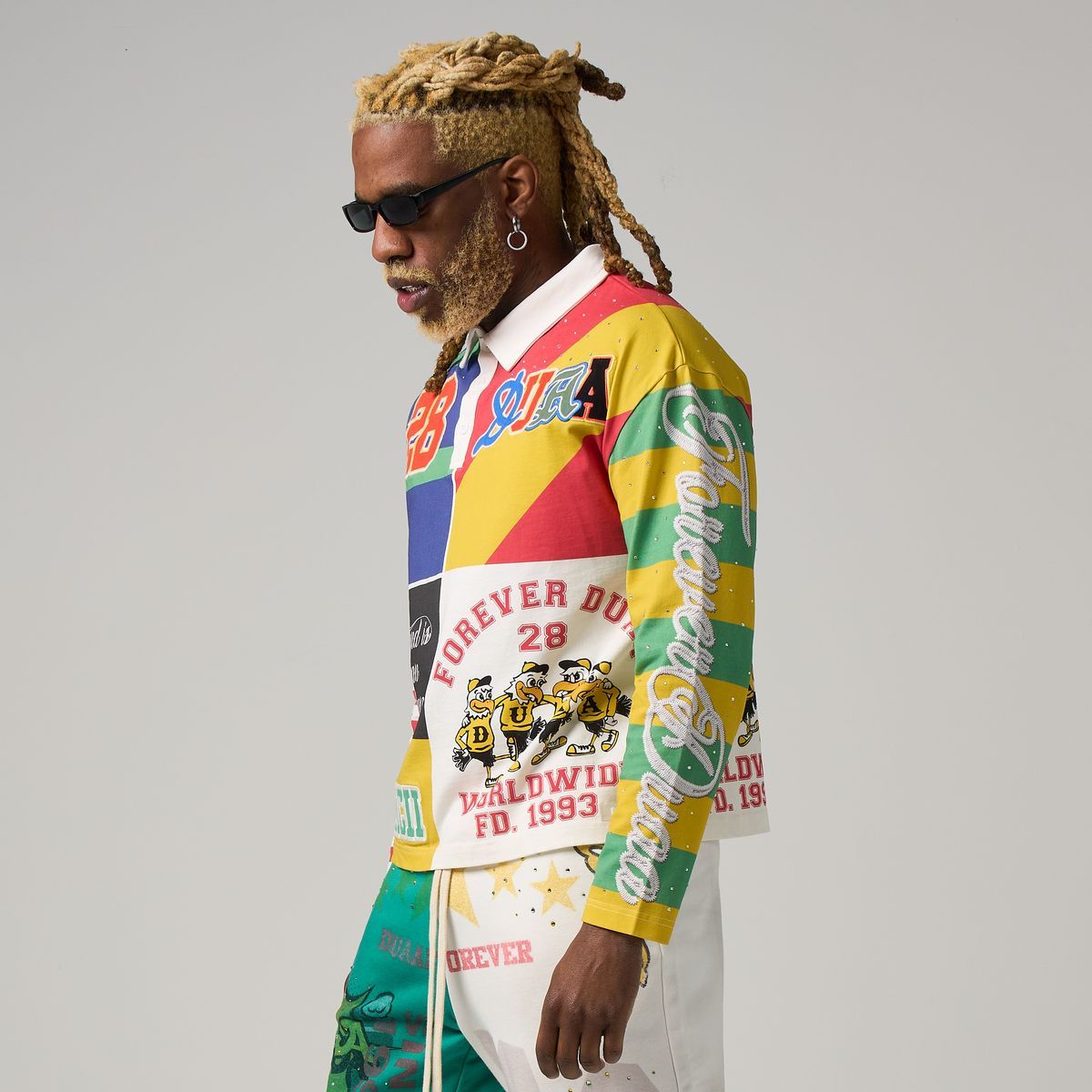 Game Long Sleeve Polo - Blue / Yellow