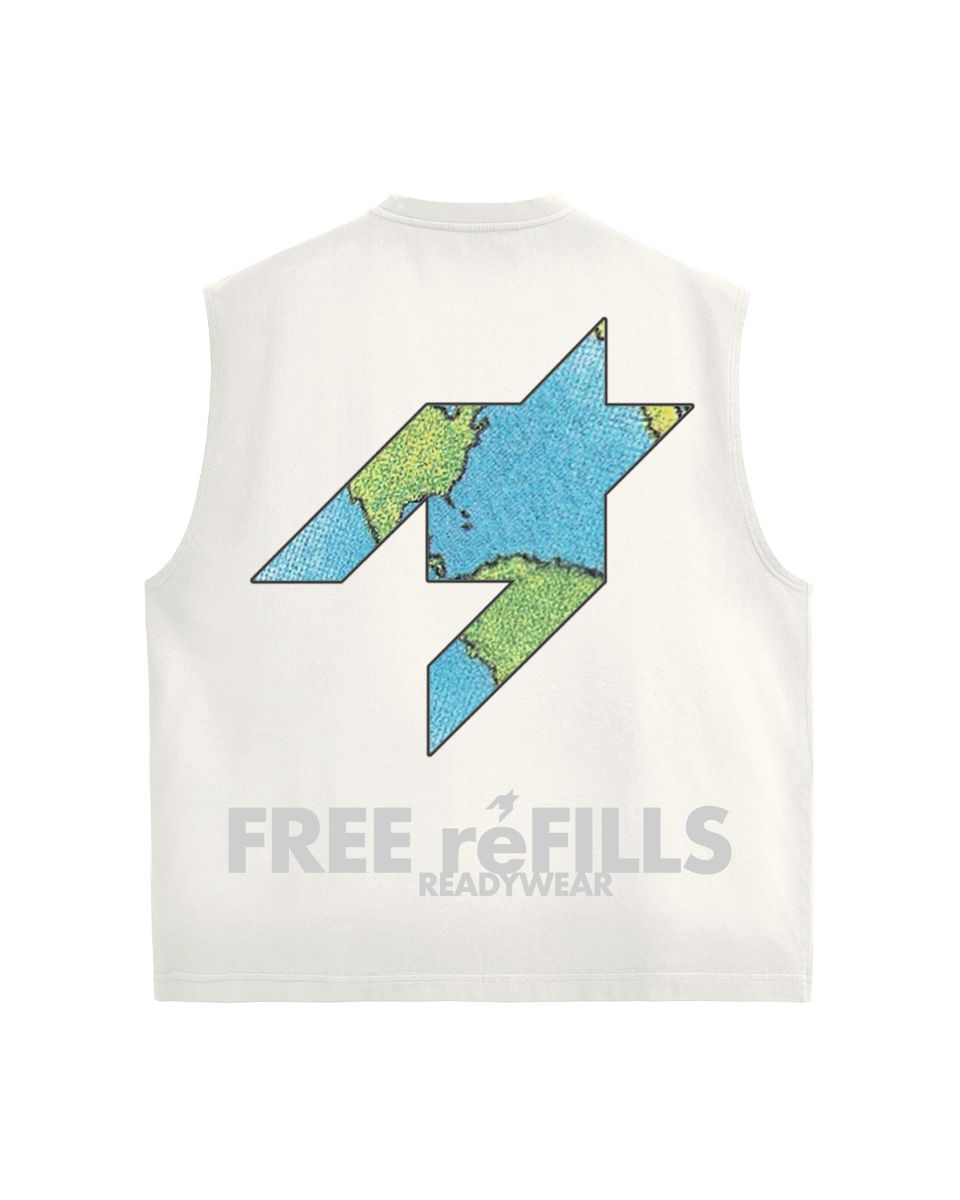 Charity Cut Off T-Shirt - Off White