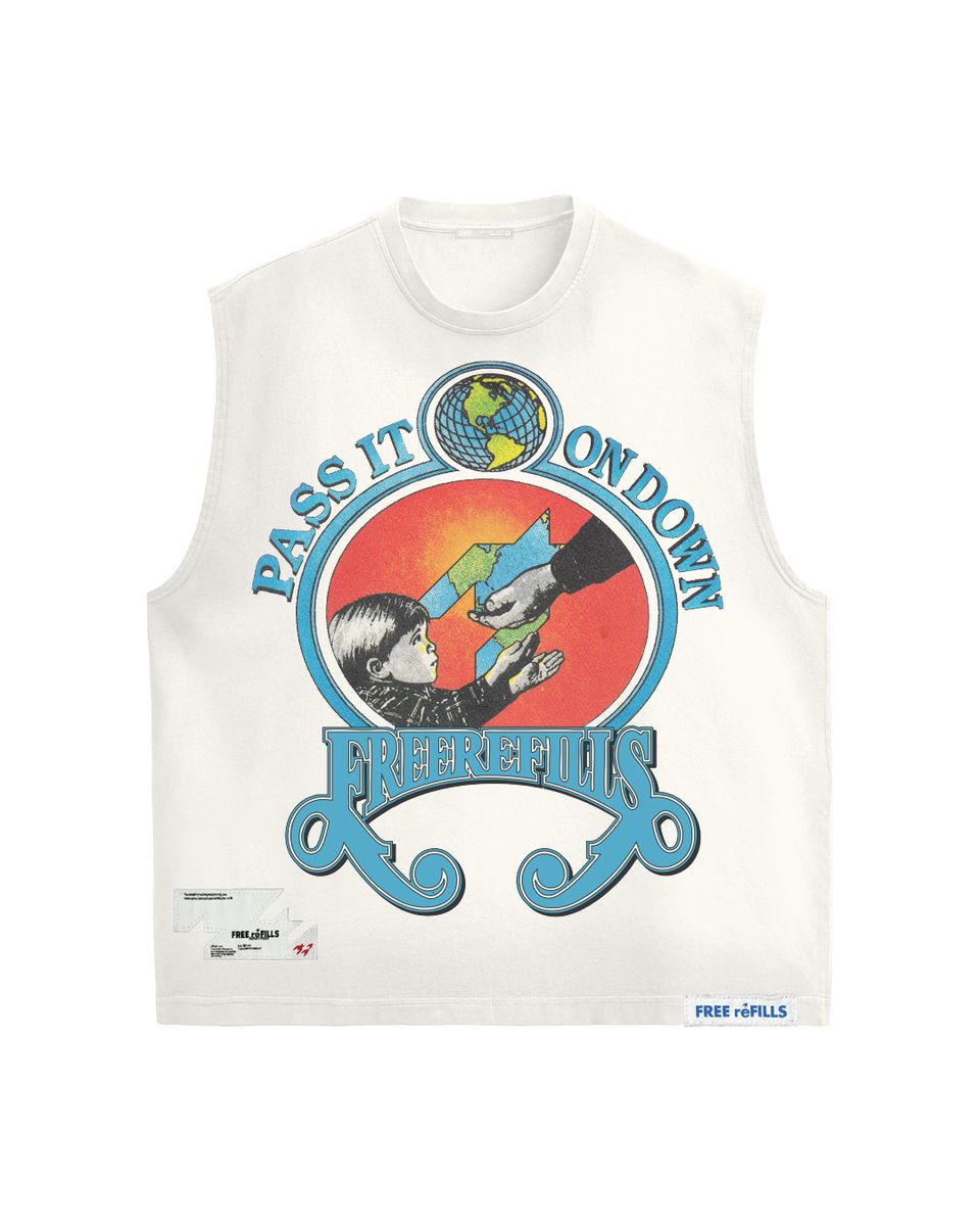 Charity Cut Off T-Shirt - Off White