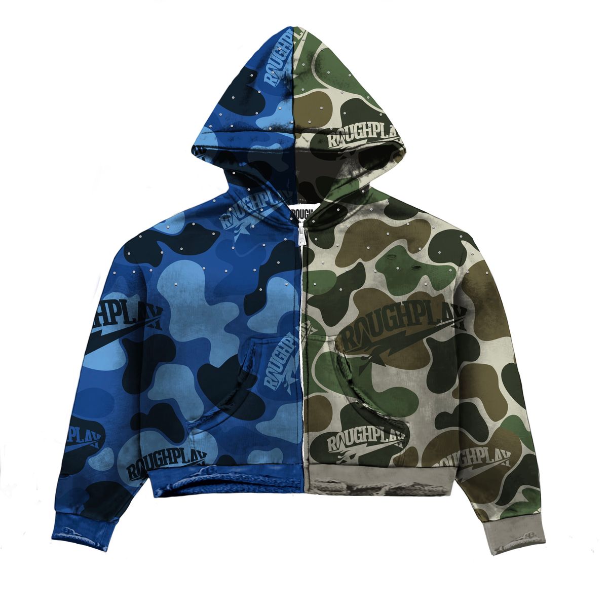 Roughplay Camo Hoodie - Blue / Green