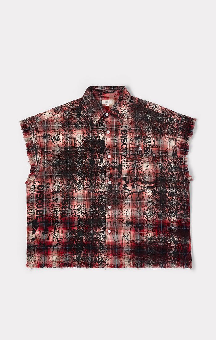 Arc Sleeveless Woven - Red Plaid