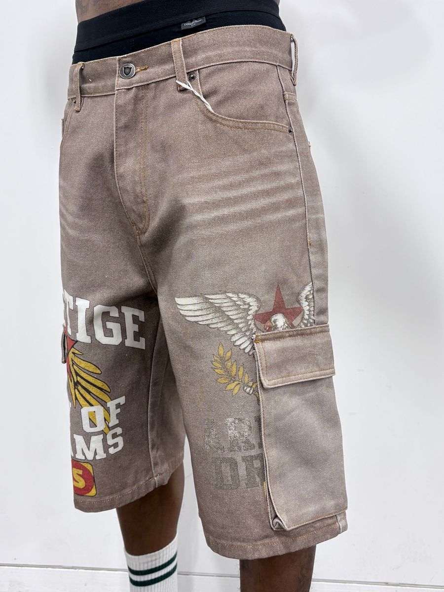Prestige Denim Shorts - Brown